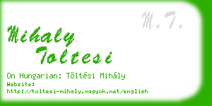 mihaly toltesi business card